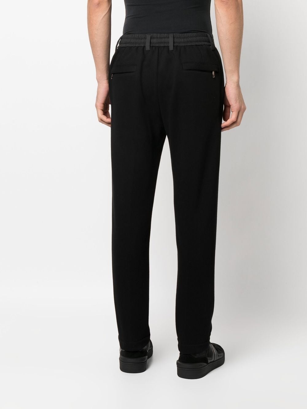 drawstring-fastening detail trousers - 4