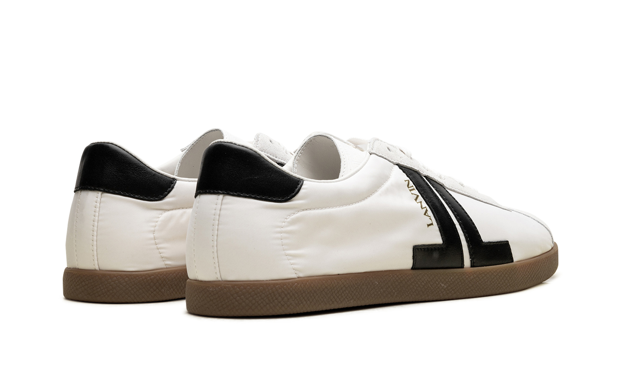 Low Top Nylon Sneaker "White/ Black" - 3