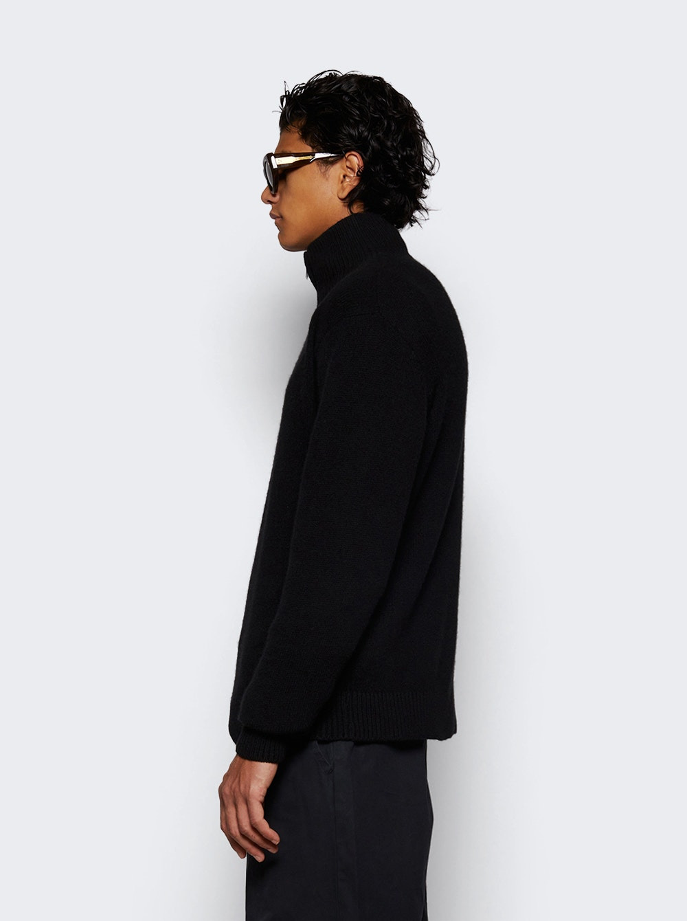 Relaxed Half Zip Sweater Black - 4