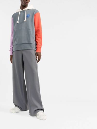 JW Anderson embroidered Anagram colour-block hoodie outlook