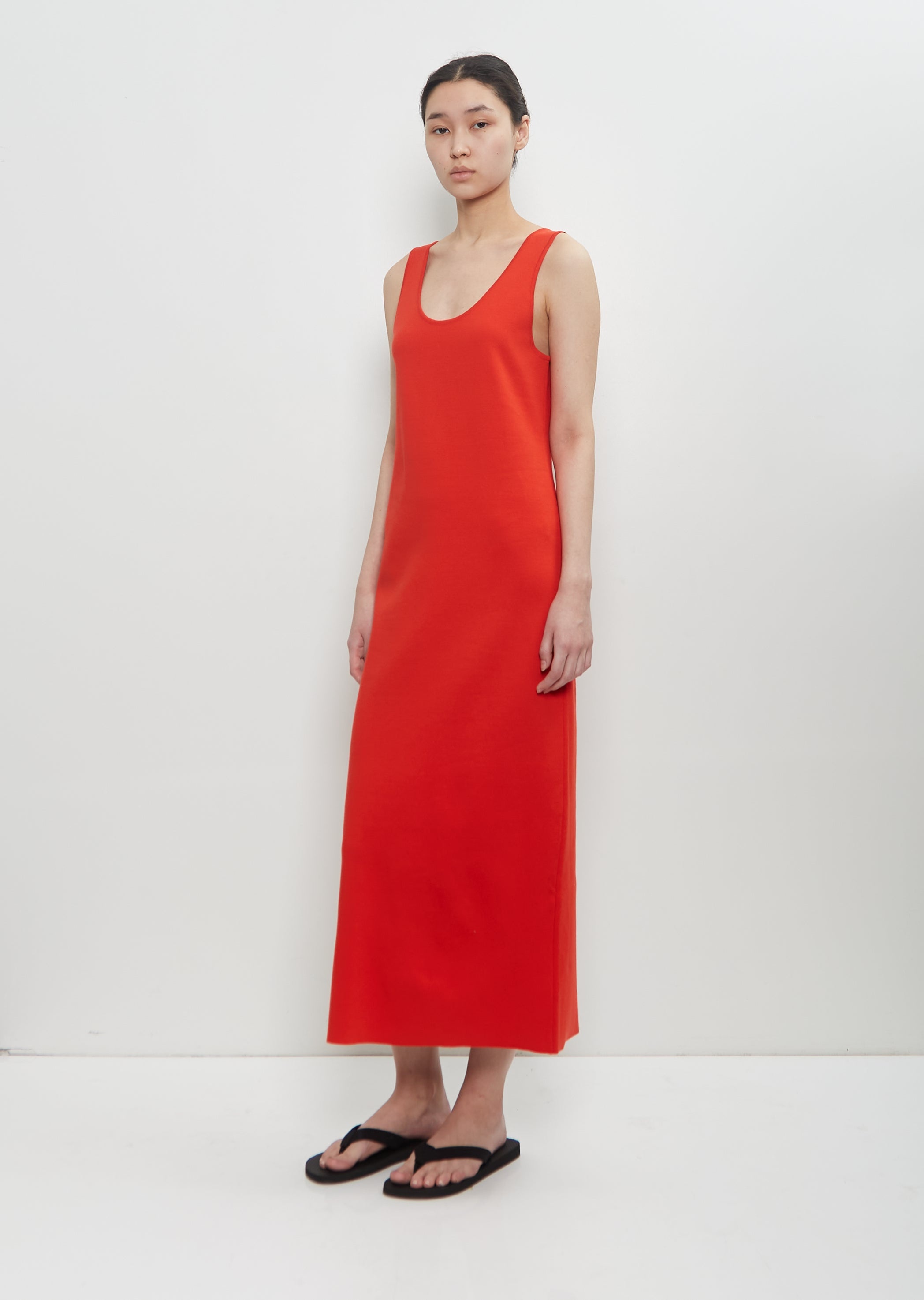 Cotton Silk Strech Double Face Knit Dress - 4