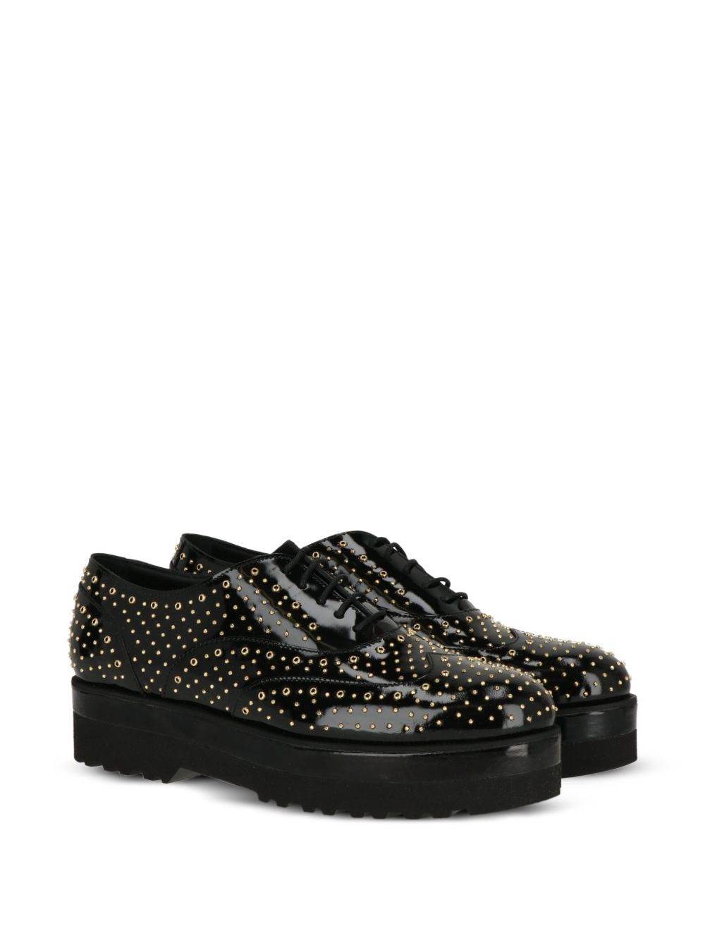 studded-detail leather shoes - 2