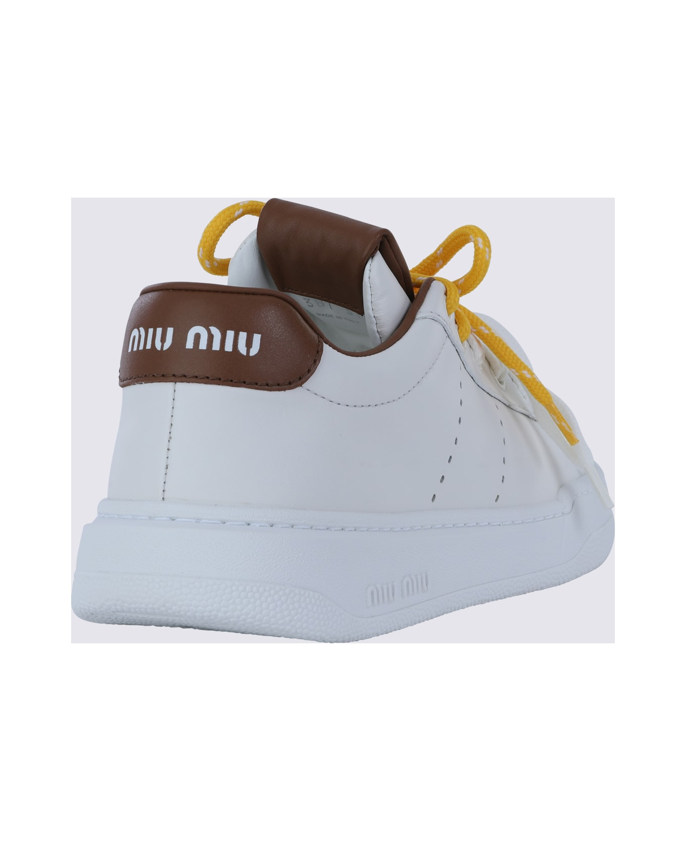 White Leather Sneakers - 3