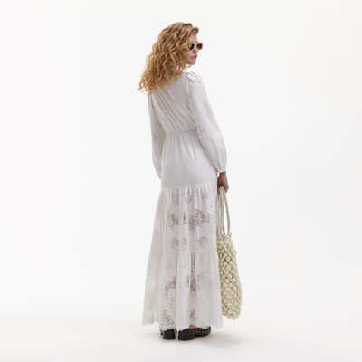 self-portrait White Cotton Maxi Dress outlook