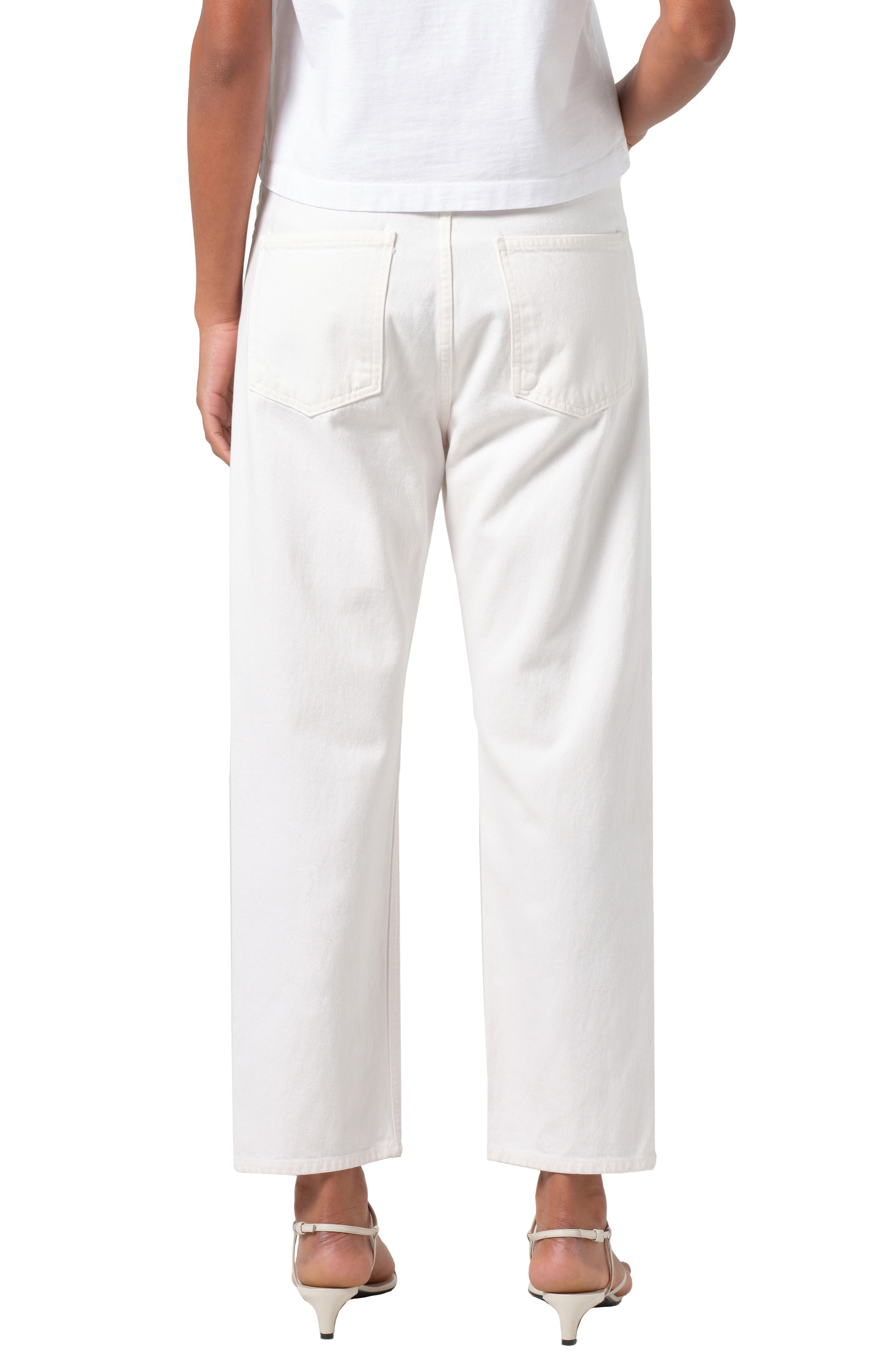 AGOLDE '90s Mid Rise Relaxed Straight Leg Organic Cotton Jeans in Fortune Cookie (Natural) at Nordst - 2