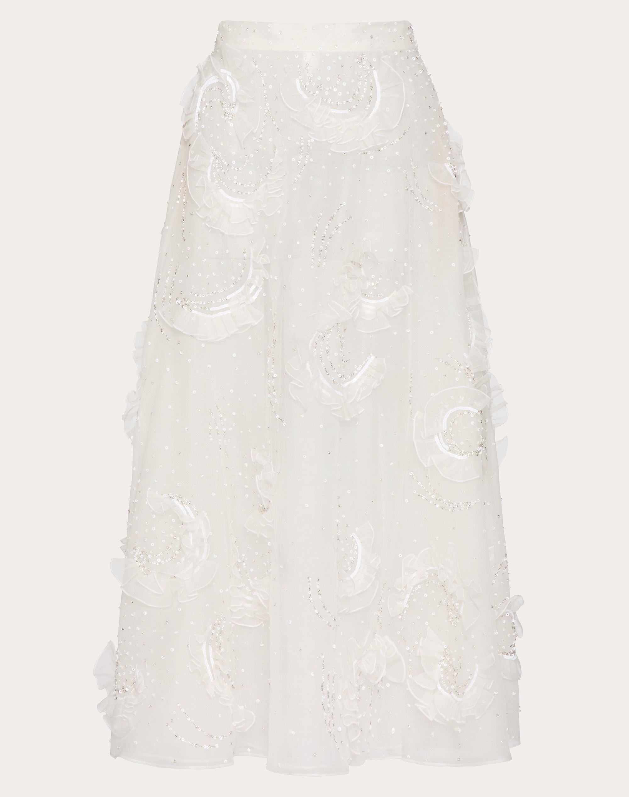 MIDI SKIRT IN EMBROIDERED ORGANZA - 1