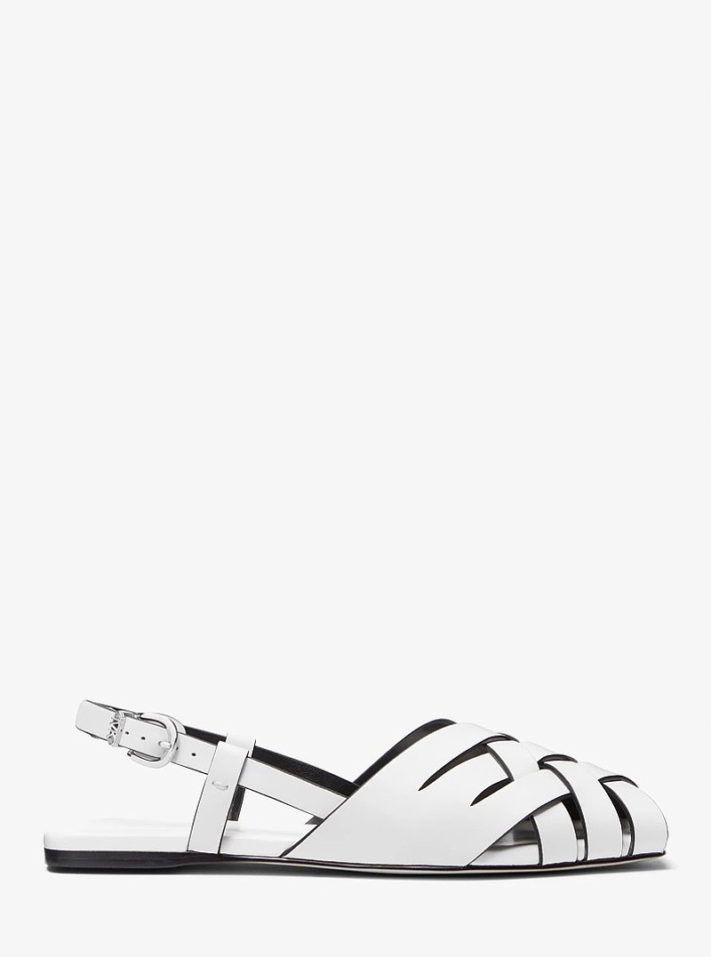 Irene Woven Leather Slingback Sandal 1