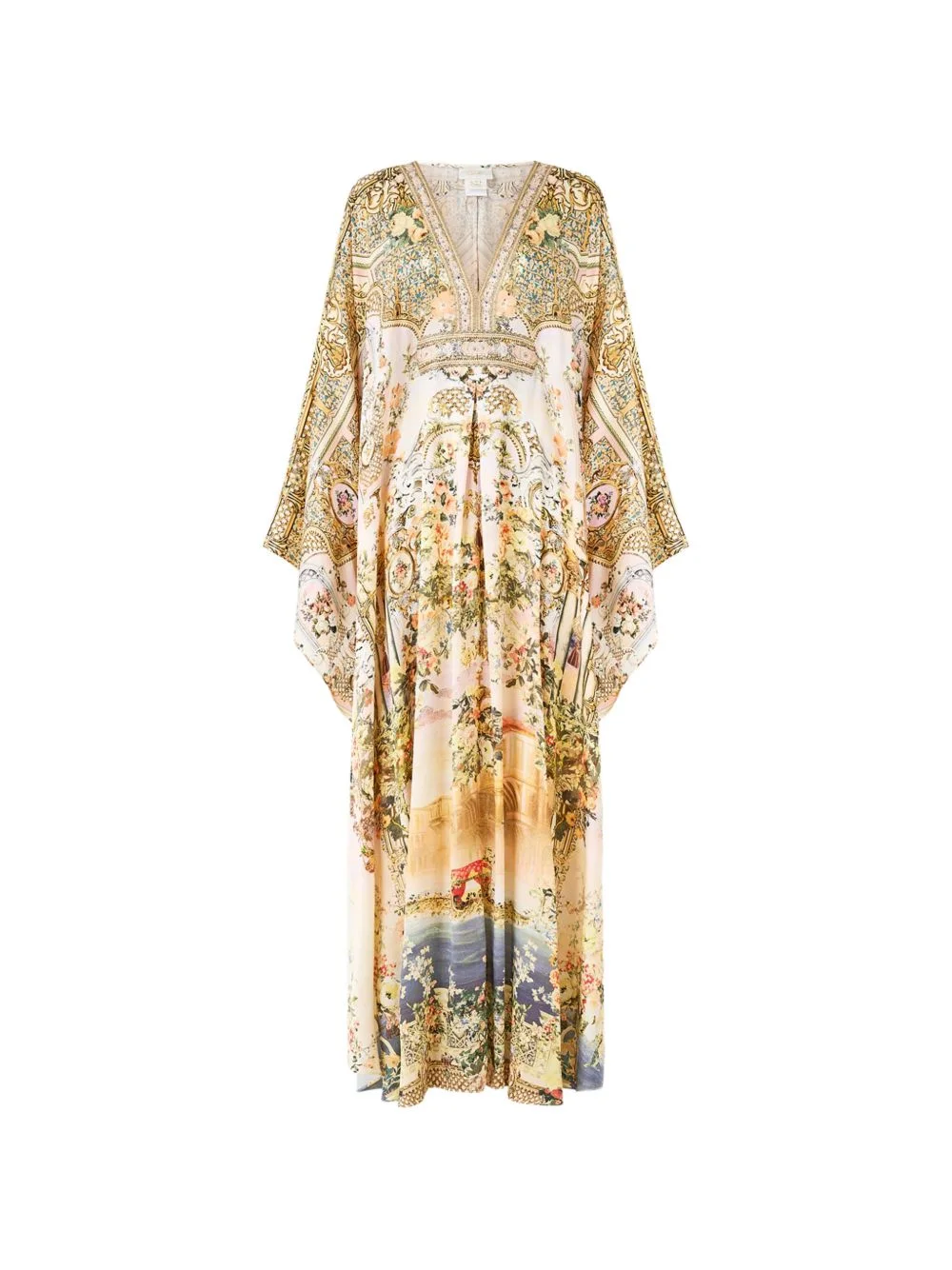 floral-print V-neck maxi dress - 1