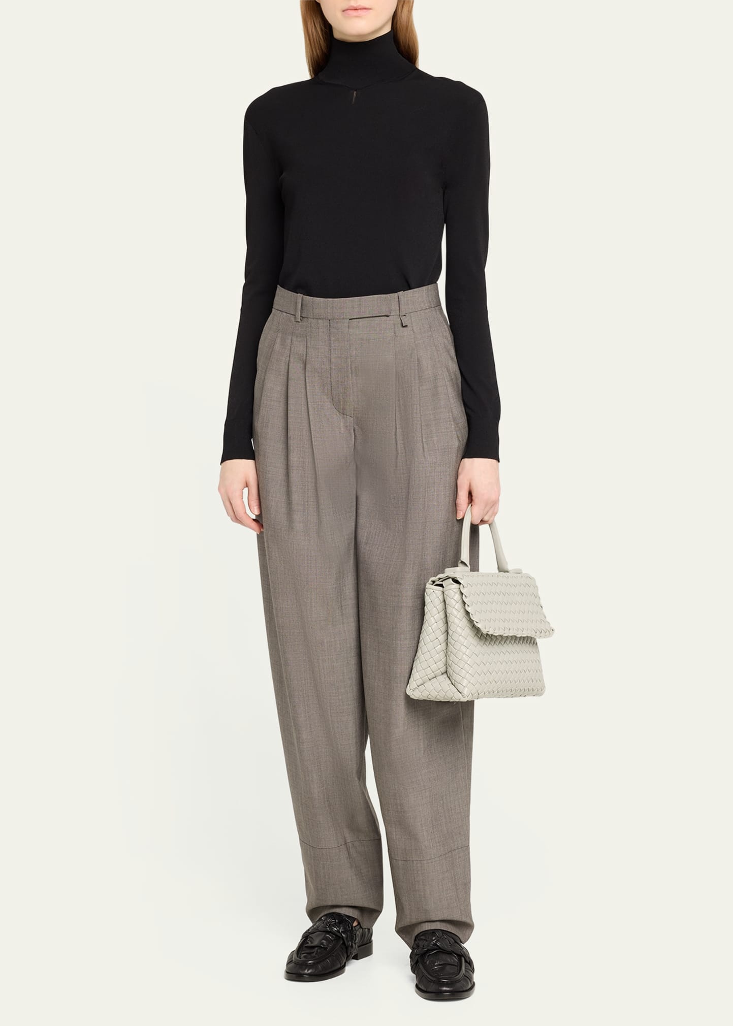 Intreccio Leather Top-Handle Bag - 5
