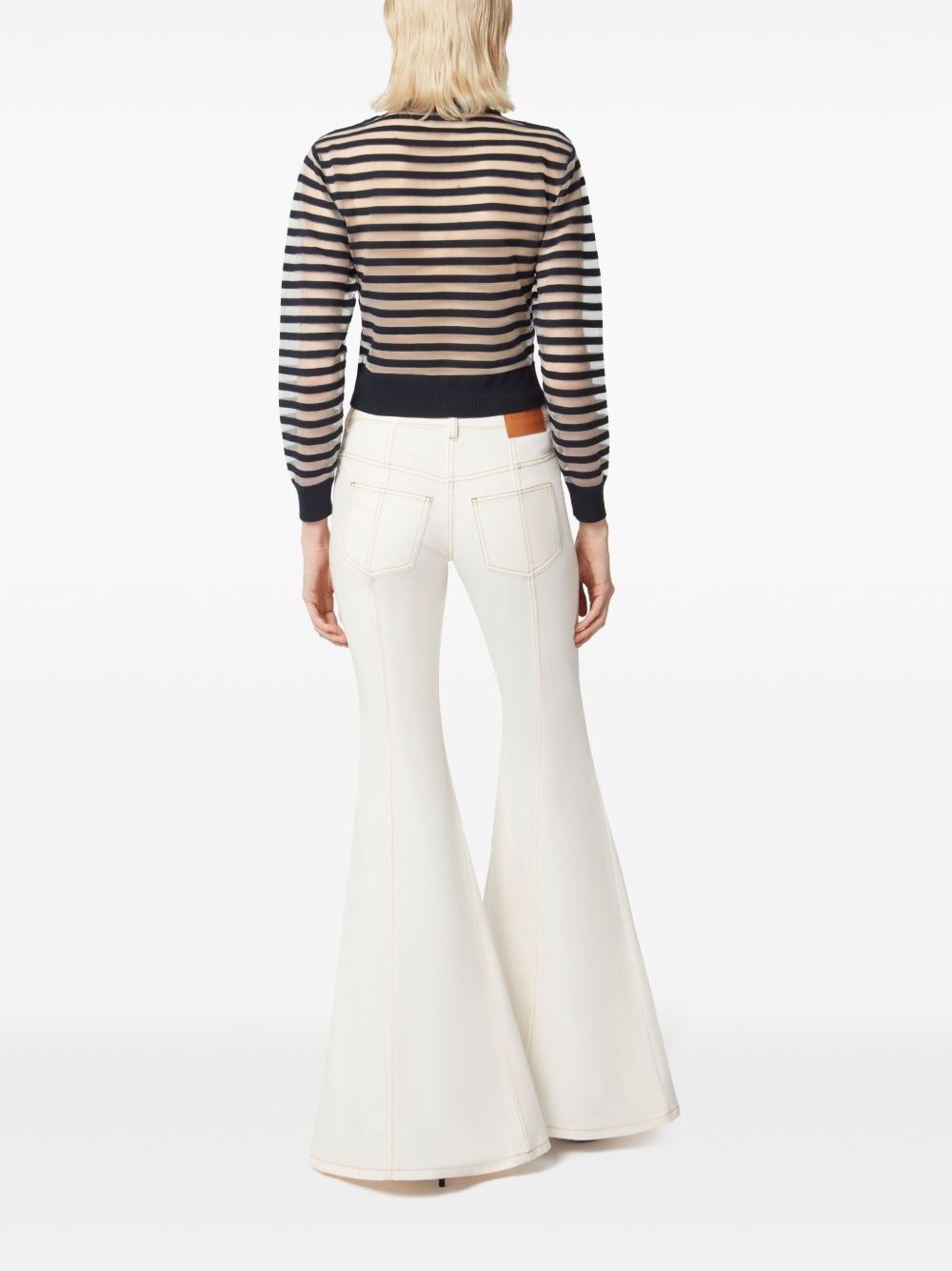 transparent striped sweatshirt - 4