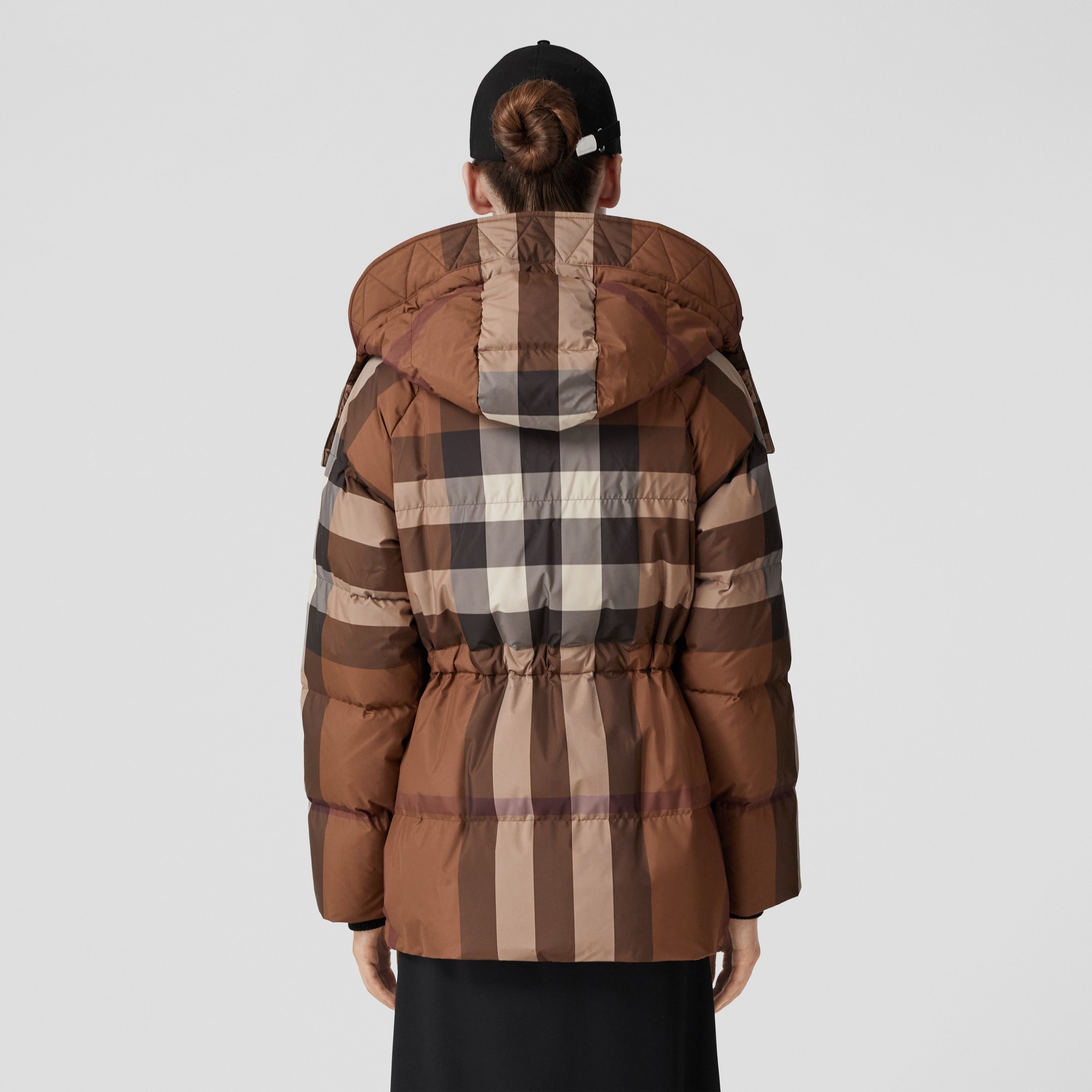 Detachable Hood Check Puffer Jacket - 4