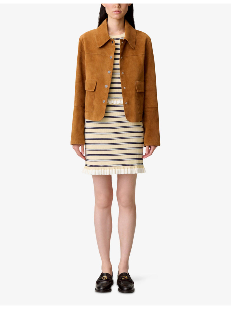 Claudie Pierlot Striped Ribbed Knitted Mini Skirt outlook