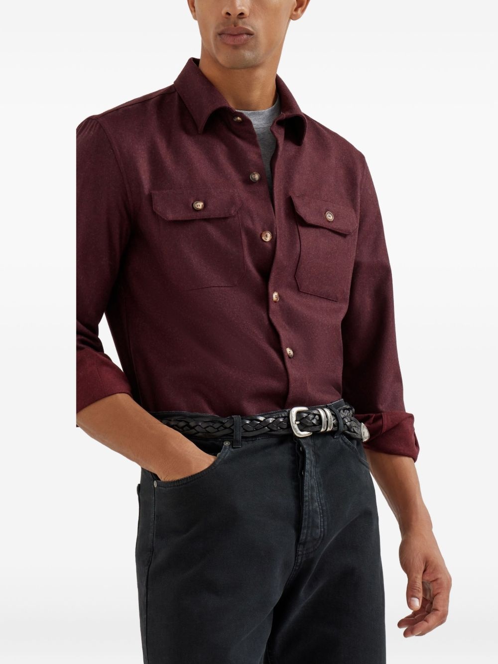 Brunello Cucinelli Men Logo Cotton T-Shirt - 2