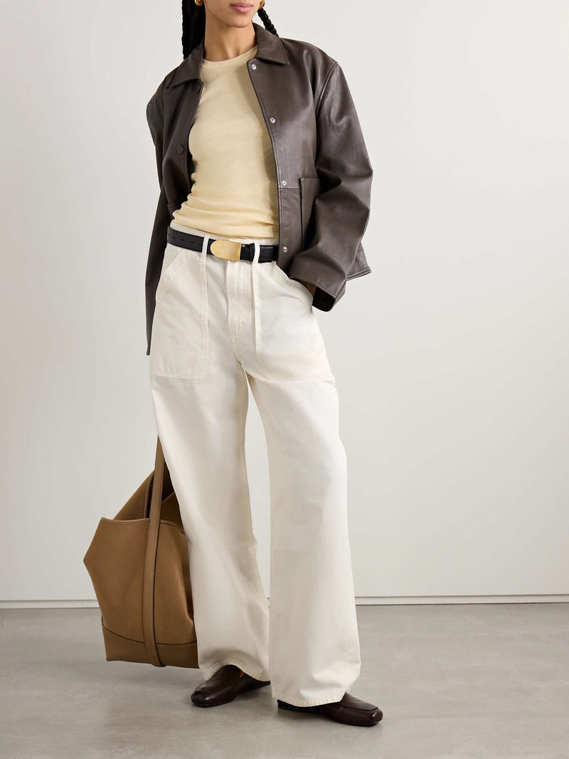 Citizens of Humanity Ayla Cargo high-rise wide-leg jeans White outlook