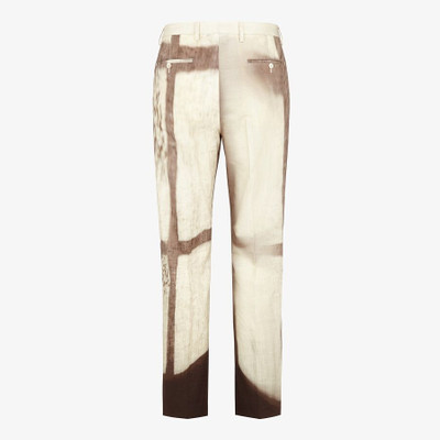 FENDI White cotton pants outlook