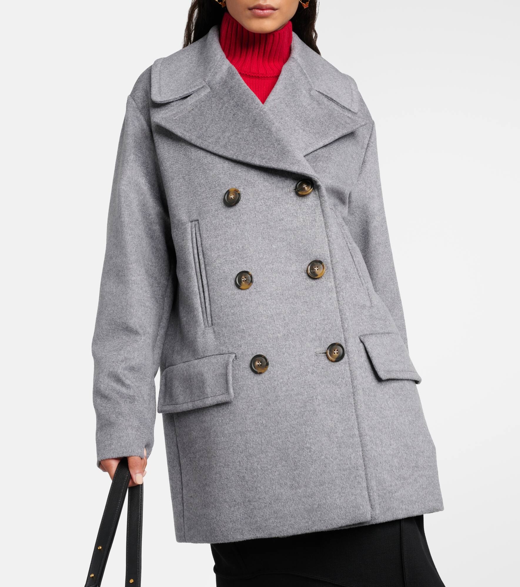 Martora oversized virgin wool peacoat - 7