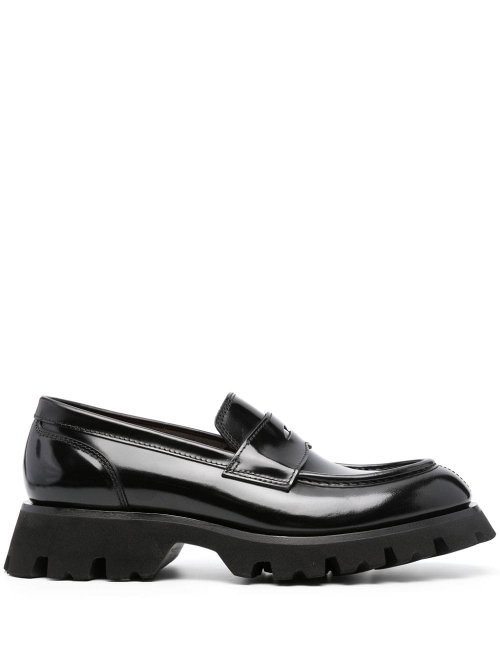 patent-finish leather loafers - 1