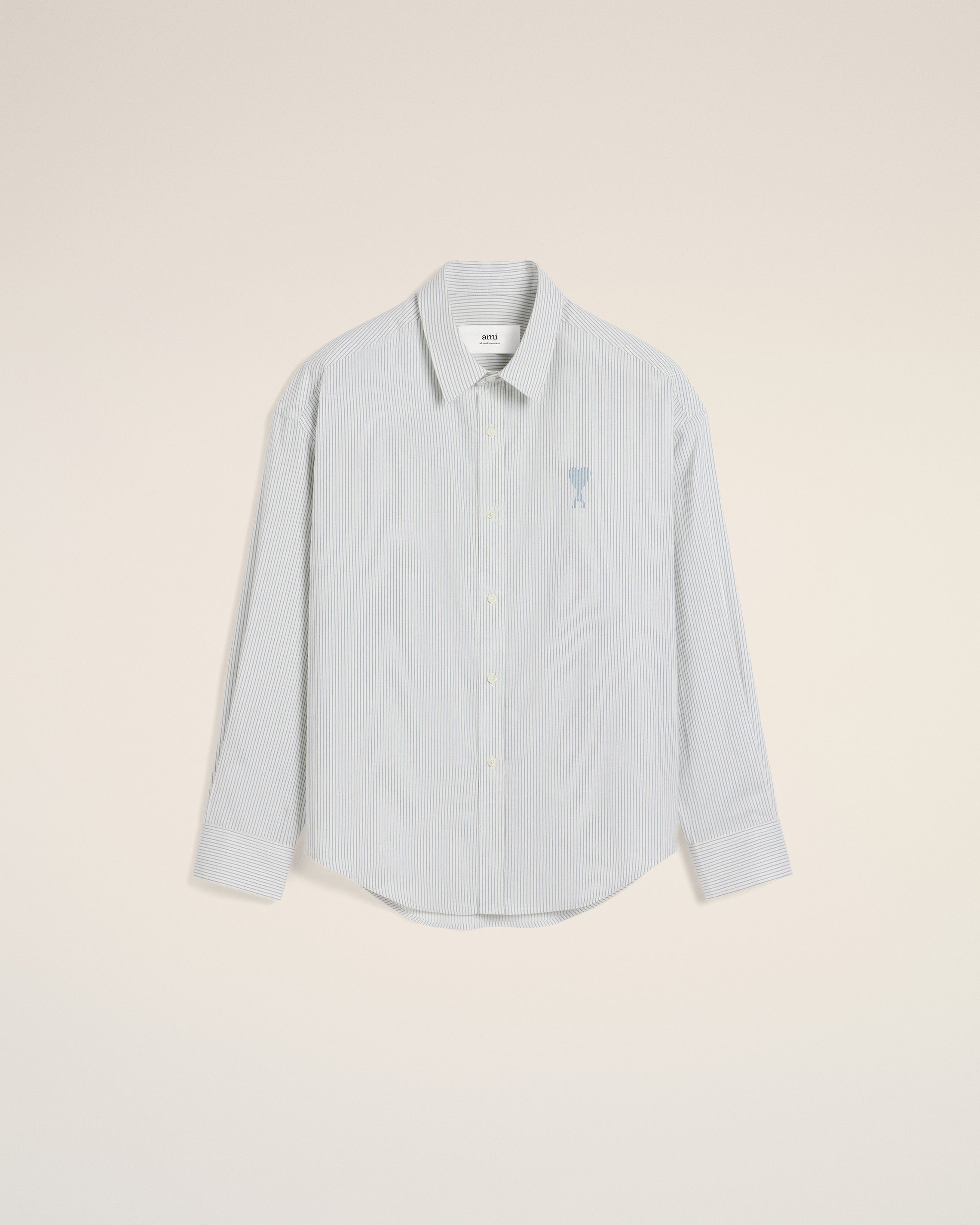 AMI Paris BLUE COTTON BOXY FIT SHIRT | REVERSIBLE