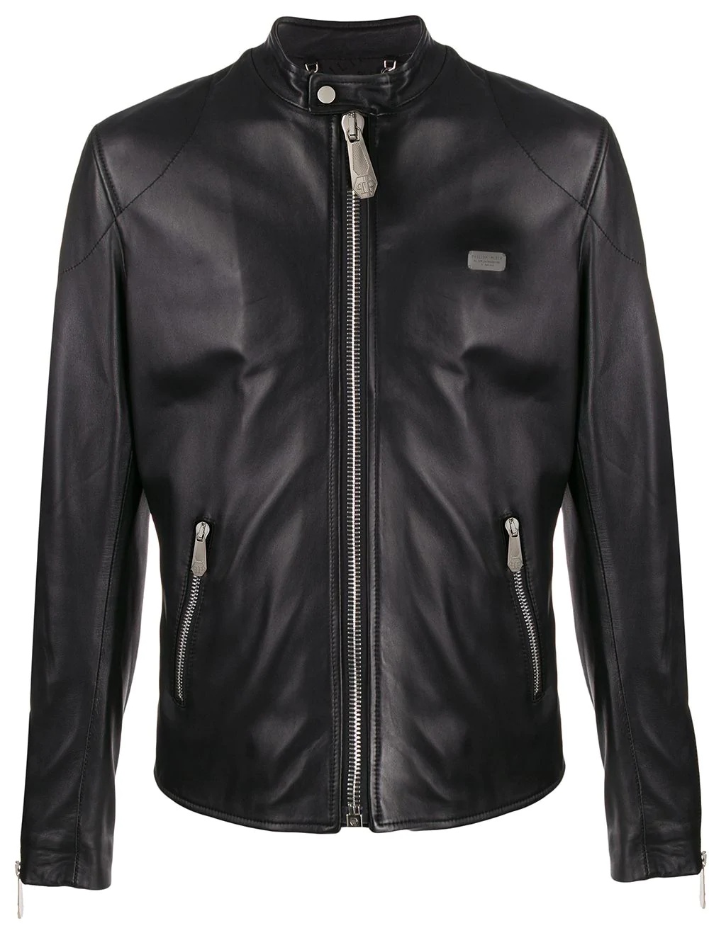 branded biker jacket - 1