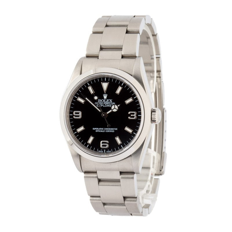 Pre-owned Rolex Explorer Ref 14270 Smooth Bezel - 2