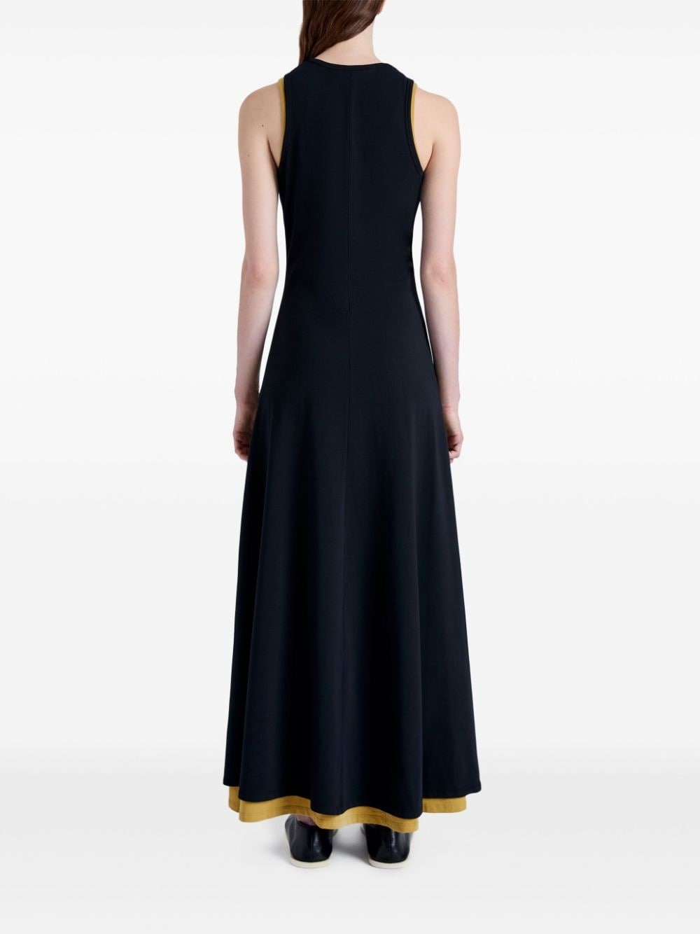layered cotton-blend dress - 4