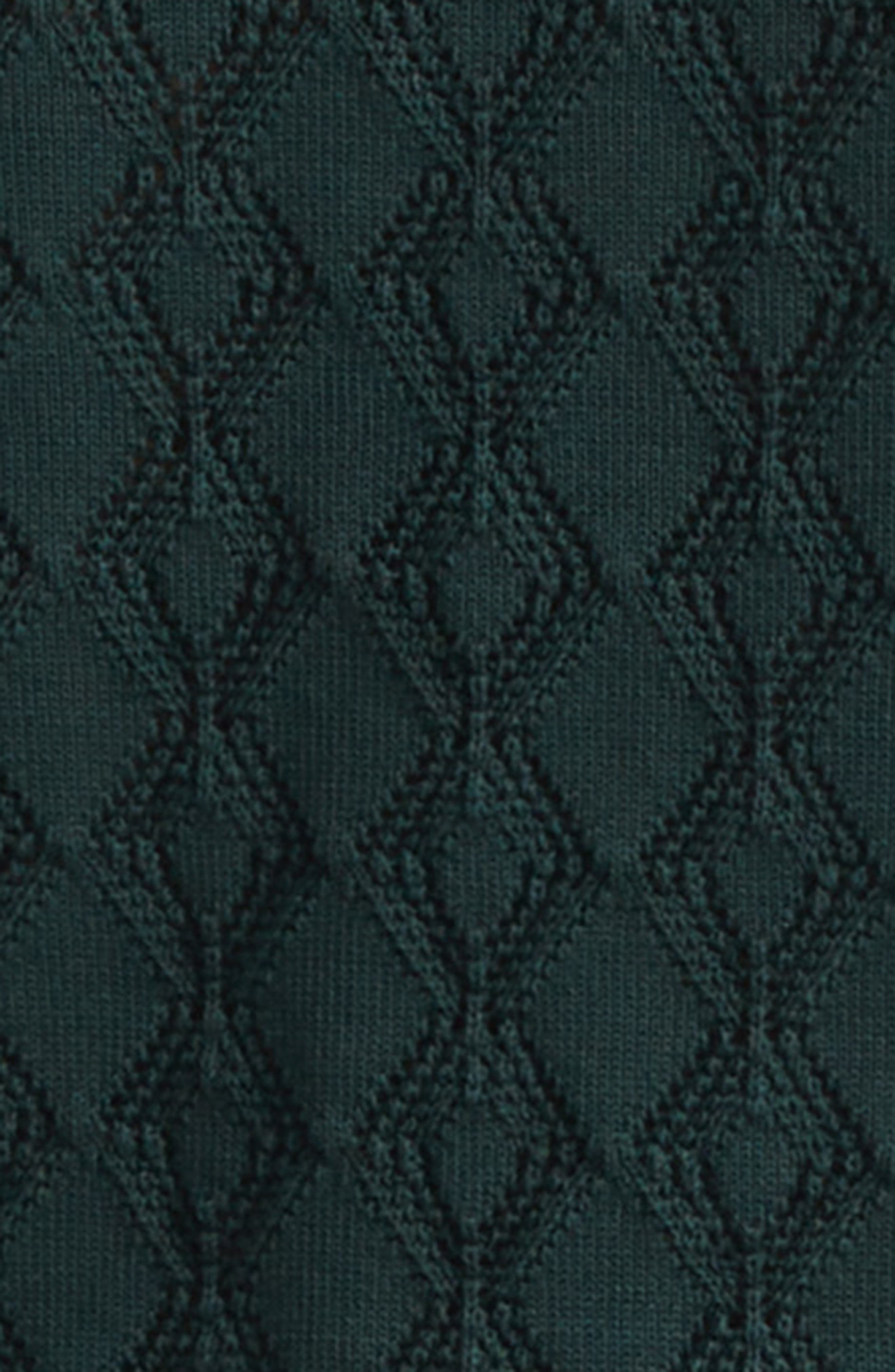 Dolce&Gabbana Openwork Polo Sweater in V7312 Dark Green at Nordstrom - 7
