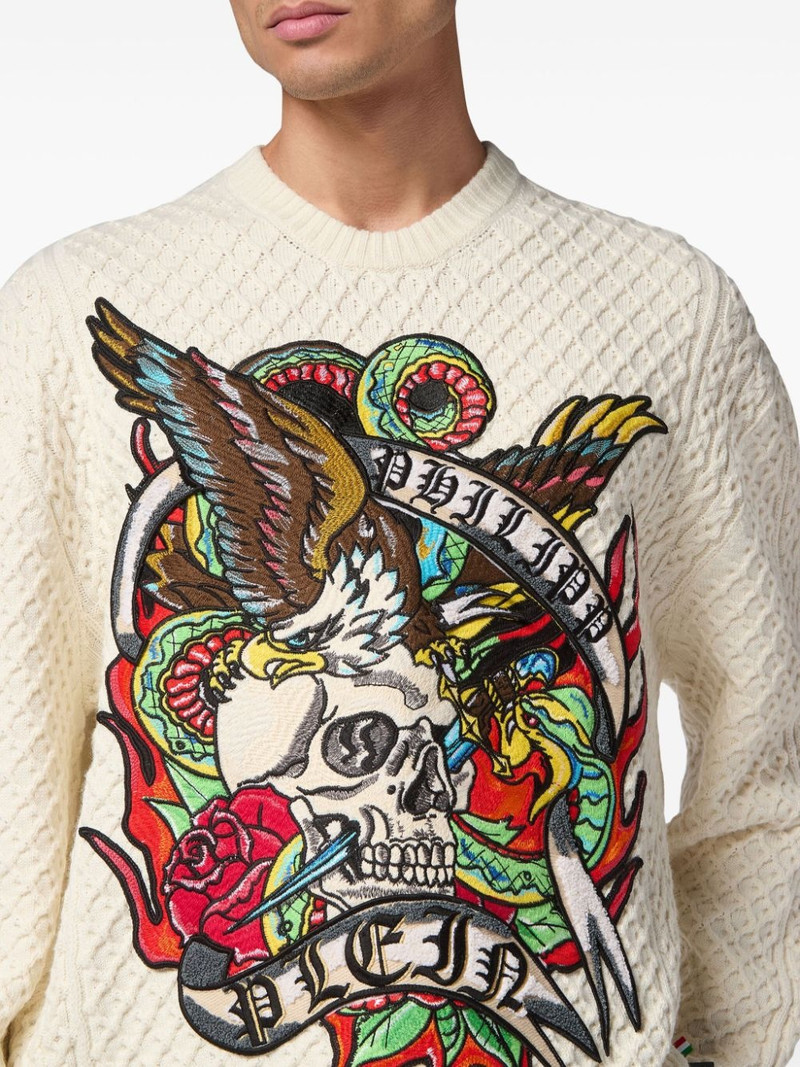 Tattoo graphic-print jumper 4