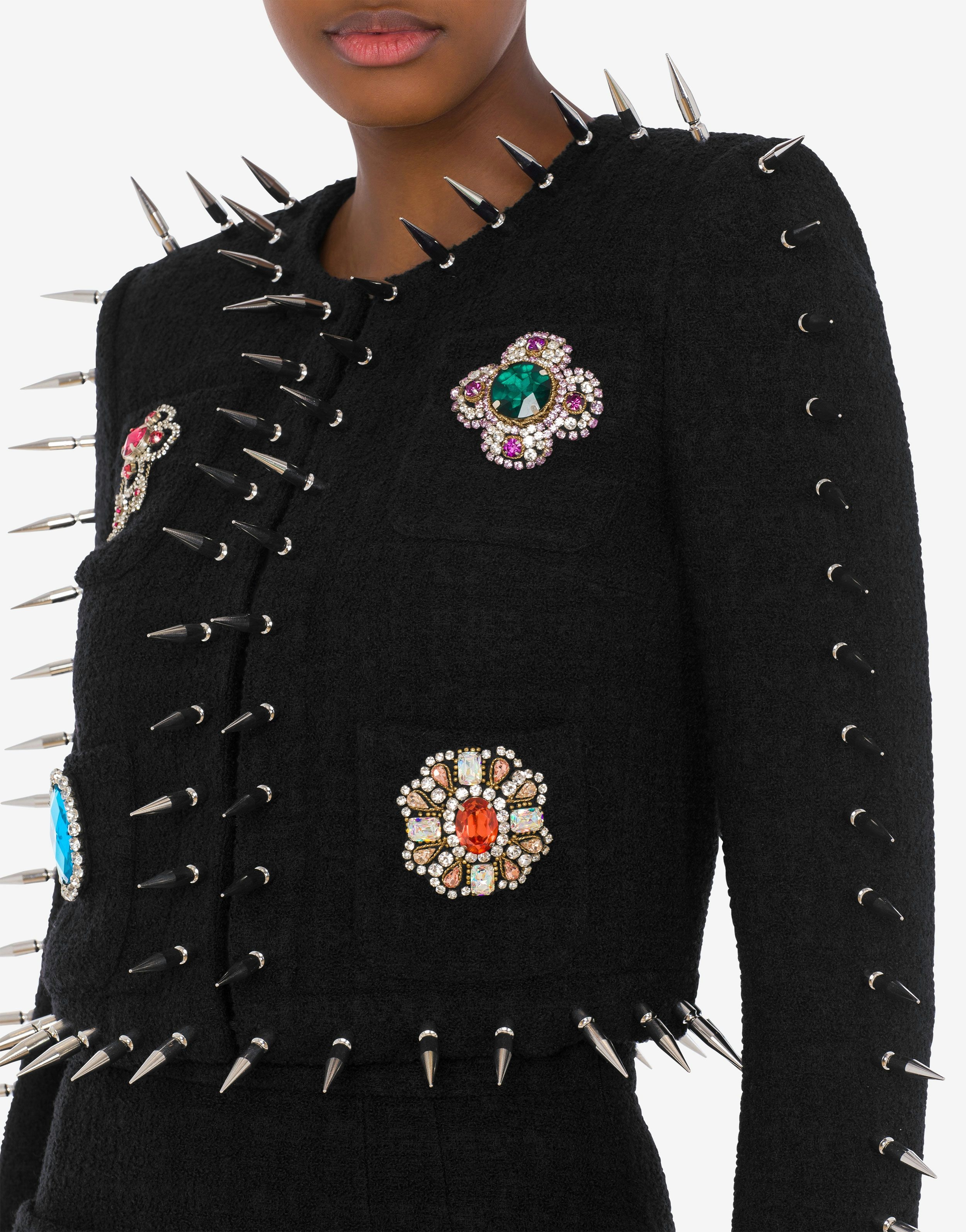 PUNK COUTURE BOUCLÉ CROP JACKET - 4