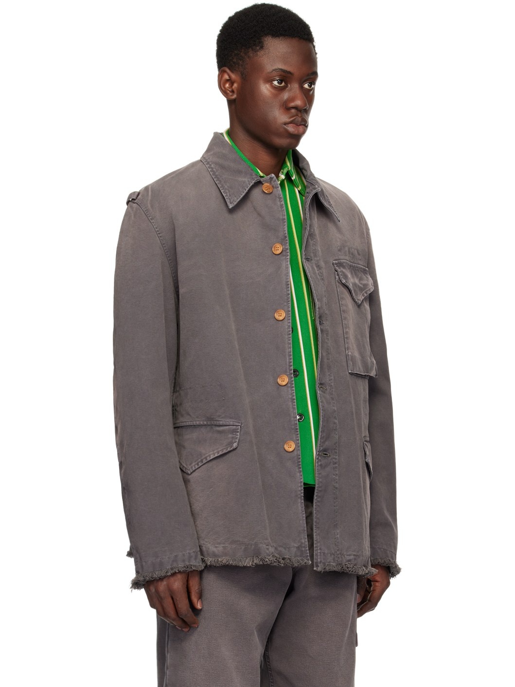 Gray Overdyed Jacket - 2