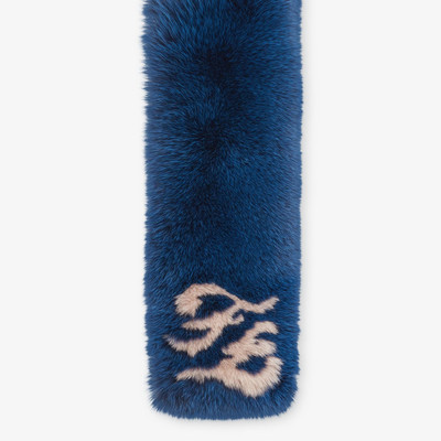 FENDI Blue fox fur collar outlook