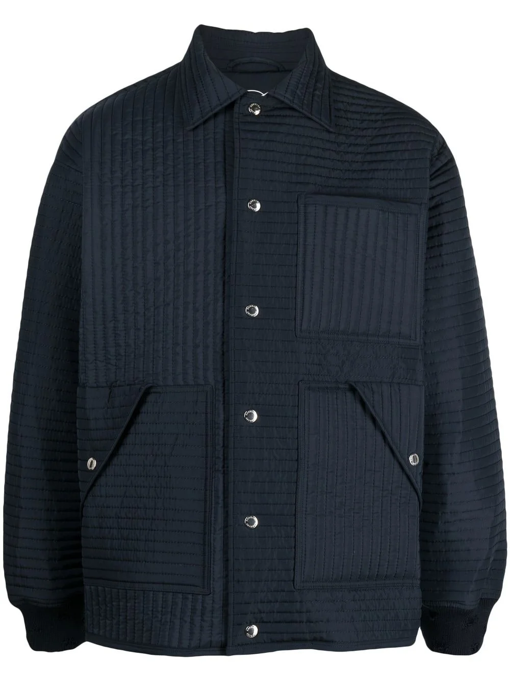 logo-patch bomber jacket - 1