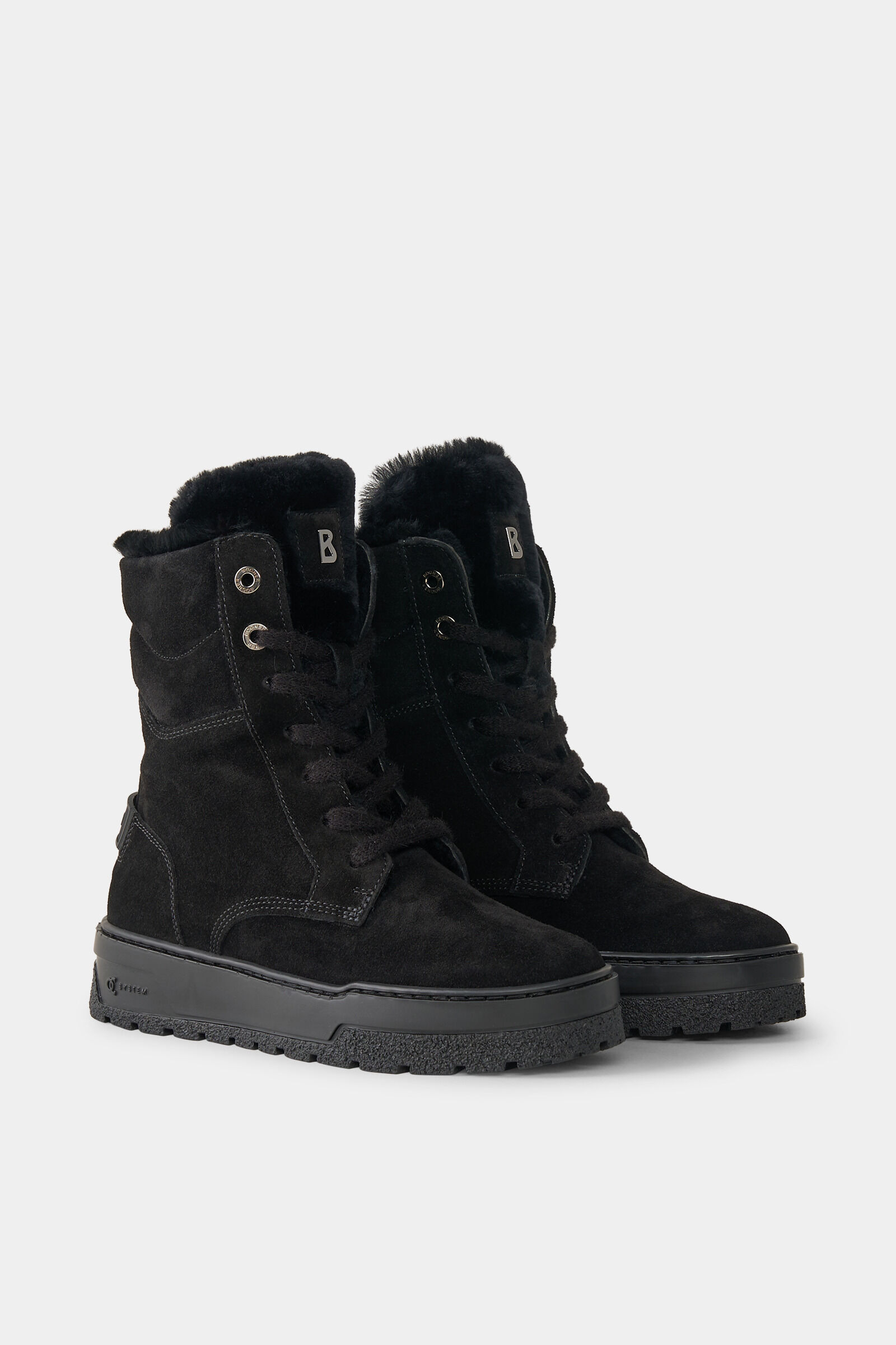 Calgary lace-up boots with spikes in Black - 4