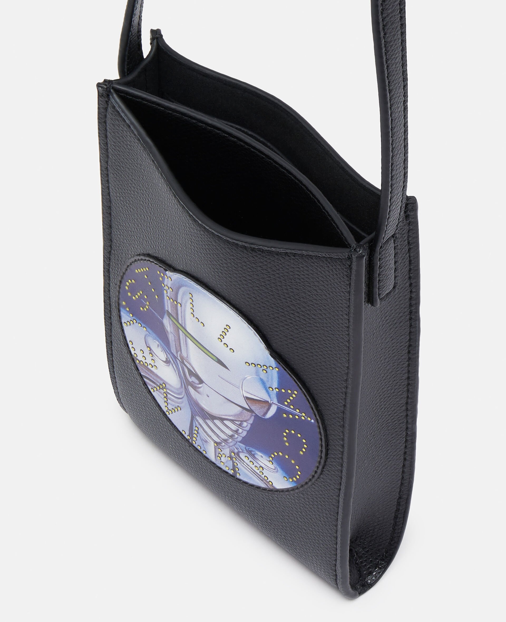 Sexy Robot Graphic Grained-Texture Shoulder Bag - 4