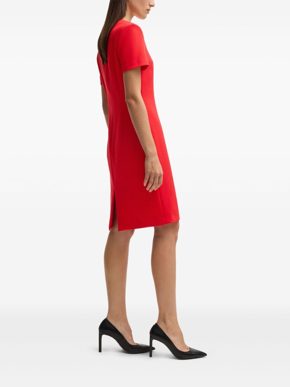 short-sleeve midi dress - 4