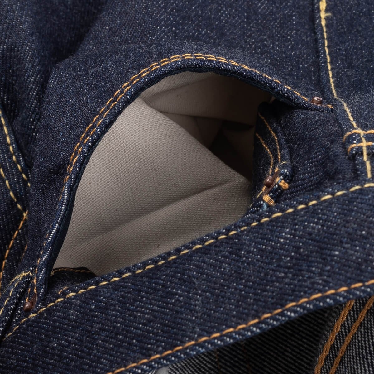 IH-666S-UHR 21/23oz Ultra Heavy Raw Selvedge Denim Slim Straight Cut Jeans - Indigo - 13