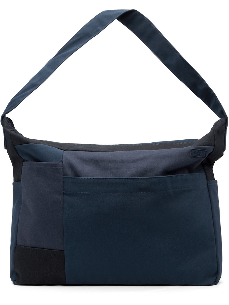 Navy Cotton Canvas Shoulder Bag 1