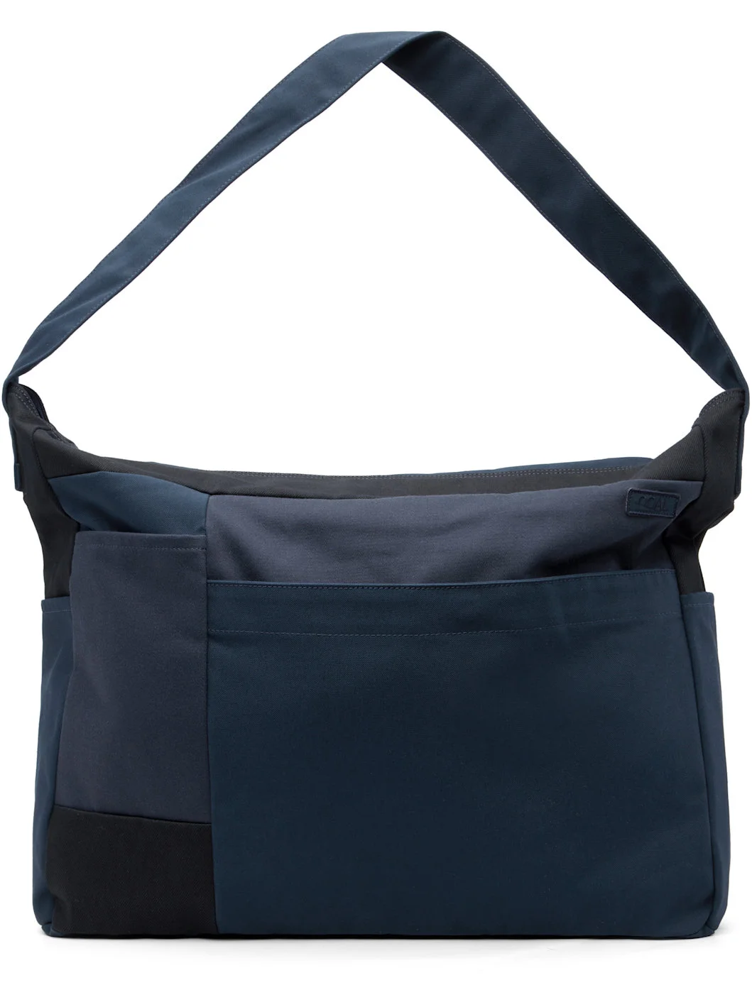 Navy Cotton Canvas Shoulder Bag - 1