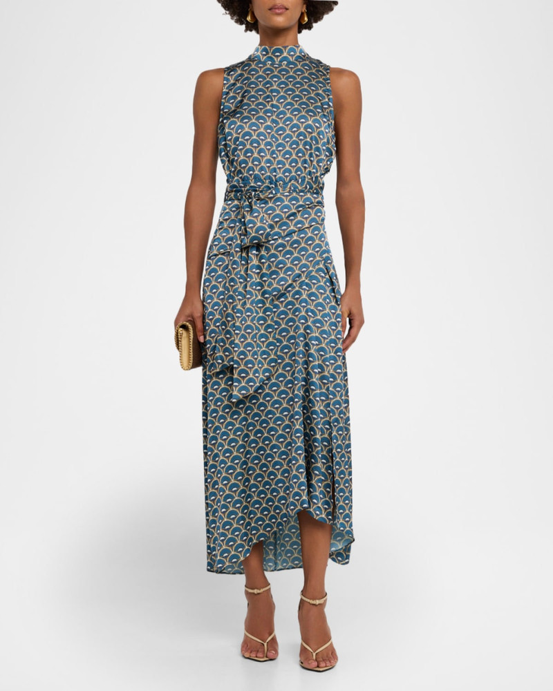 MISA Dandelion Ophira Asymmetric Midi Dress outlook