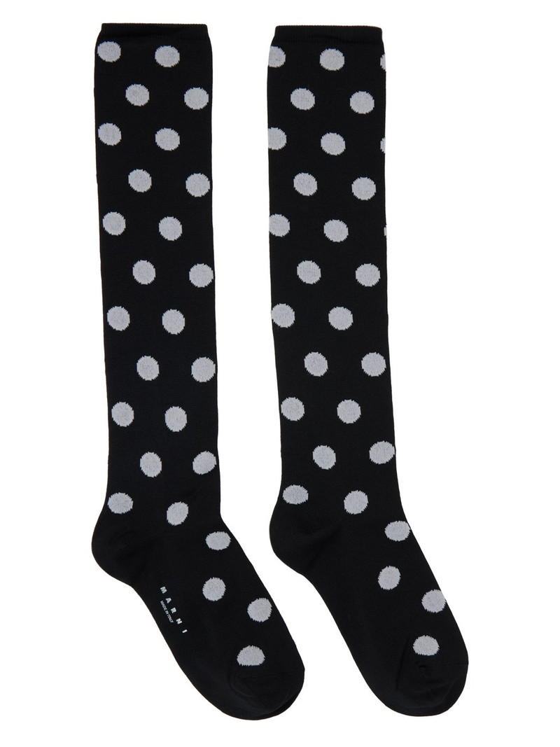 Black & White Polka Dots Socks 1