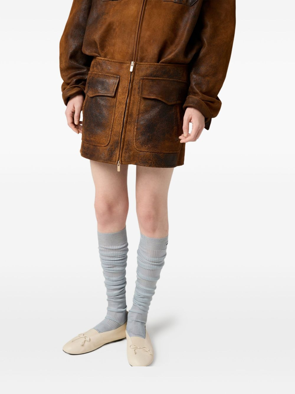 flap-pocket mini skirt - 4