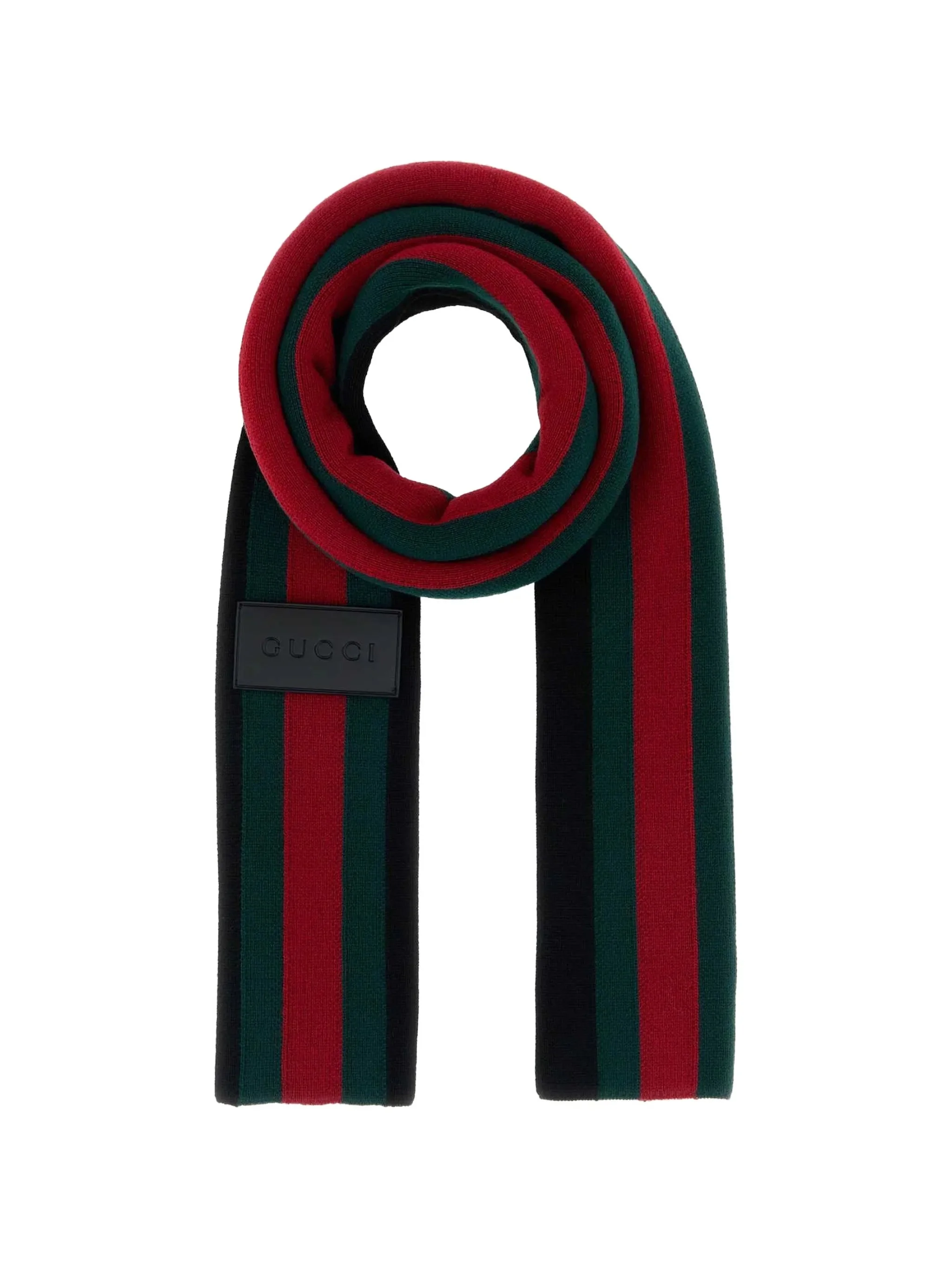 Gucci Web-stripe Logo-patch Scarf - 1