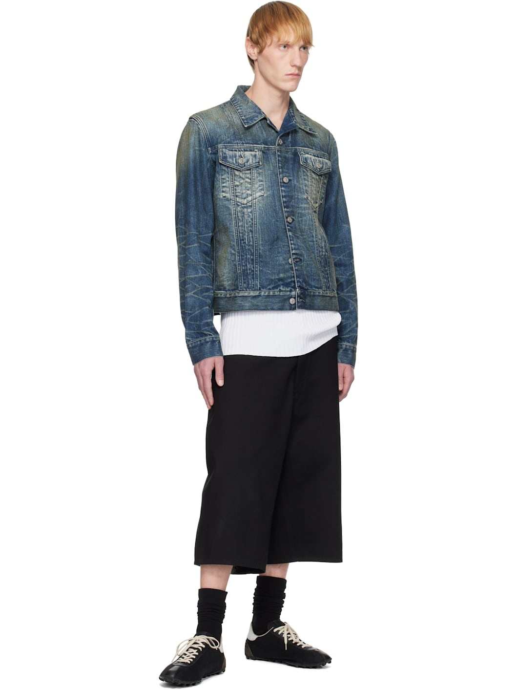Maison Margiela Spliced cotton shorts | REVERSIBLE
