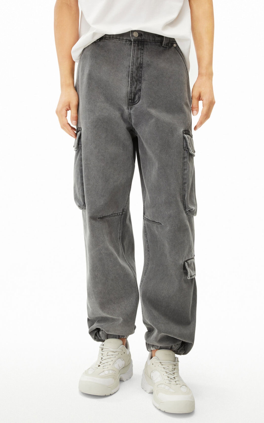 Denim cargo jogging bottoms - 5