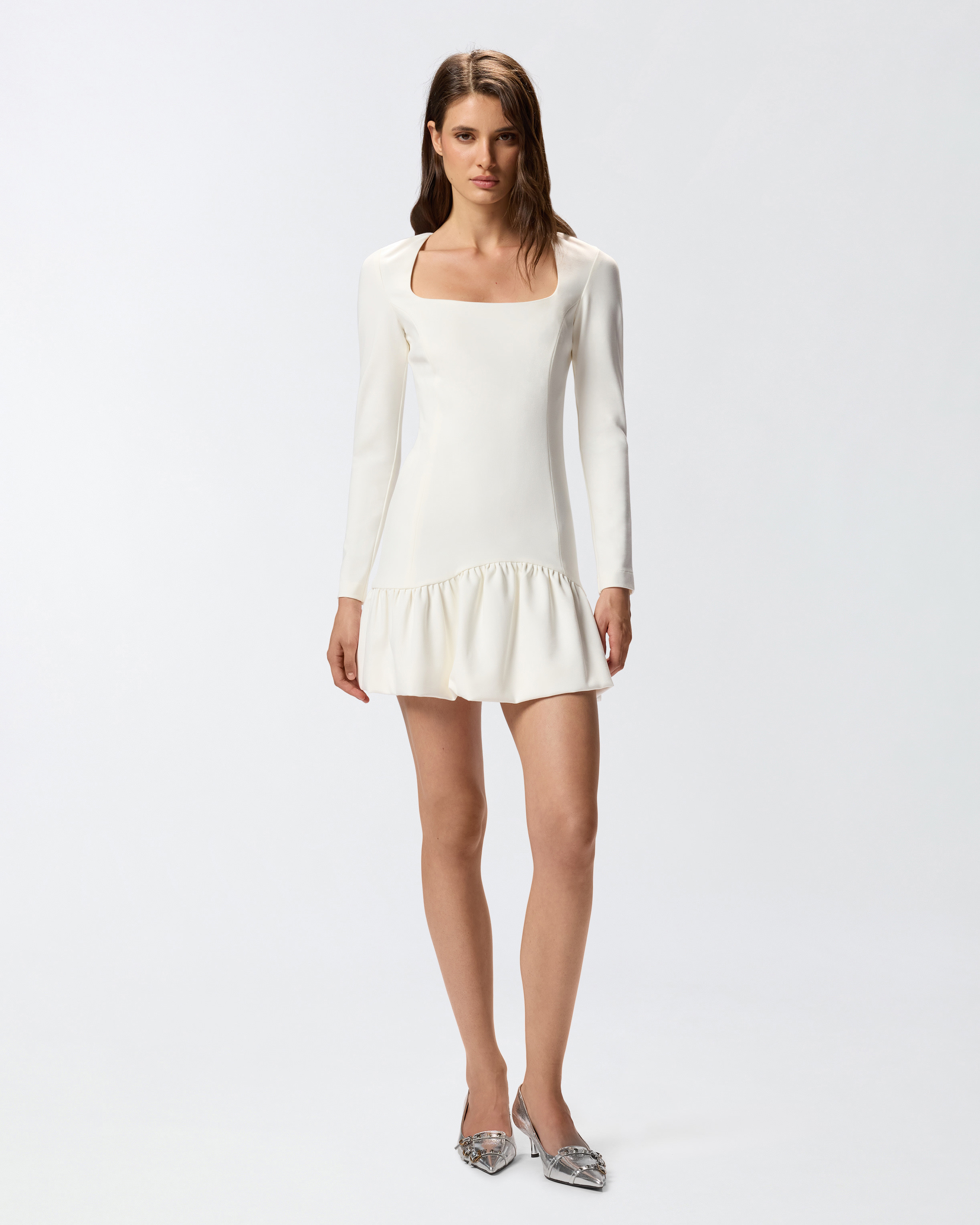 MINI DRESS WITH SQUARE NECKLINE - 3