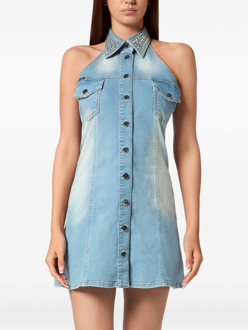 PHILIPP PLEIN denim mini dress outlook