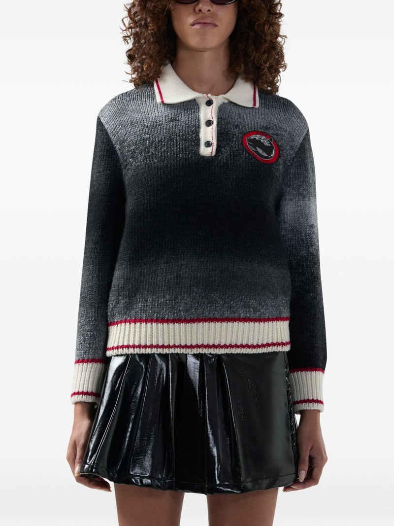 polo collar embroidered polo top 3
