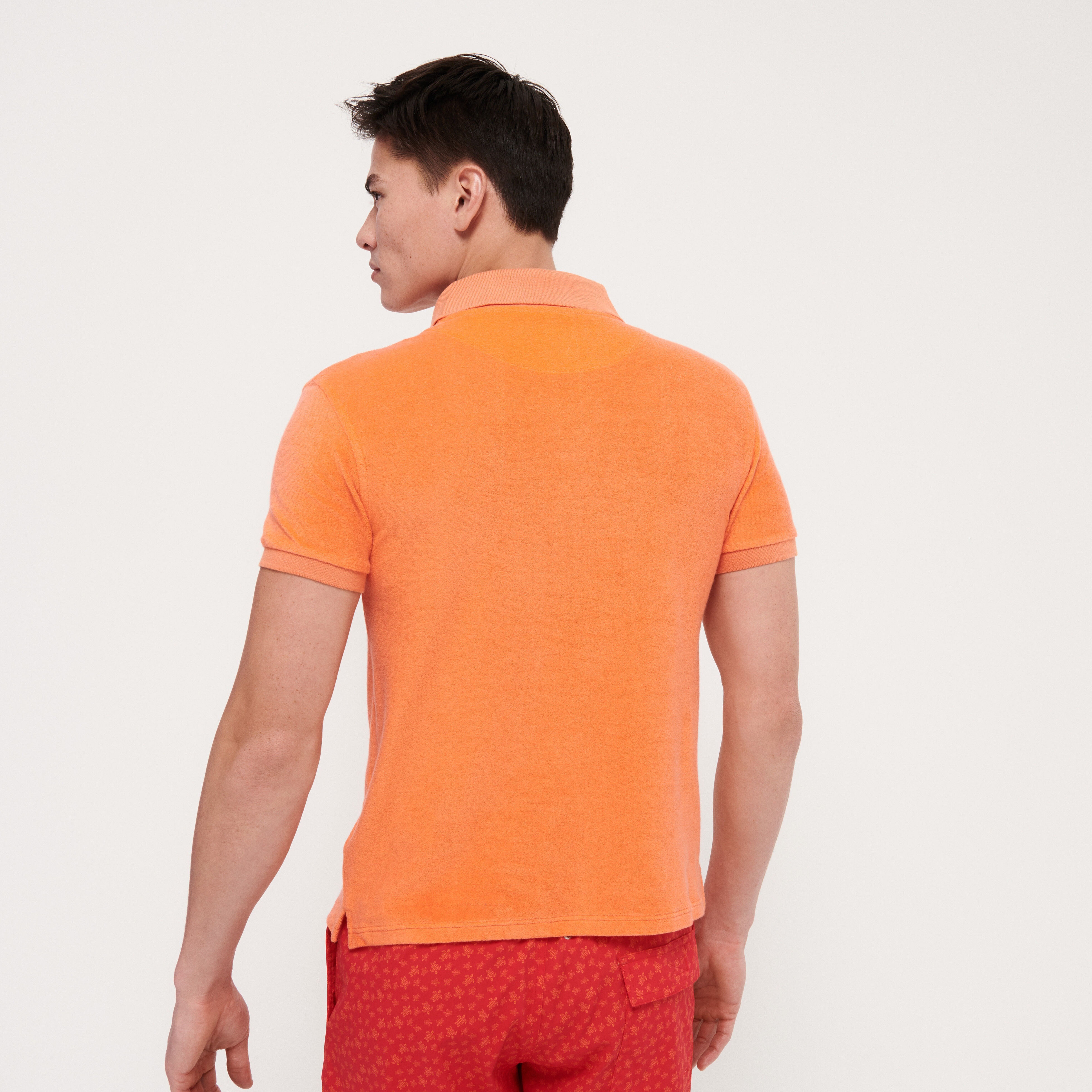 Men Terry Polo Shirt Solid - 4