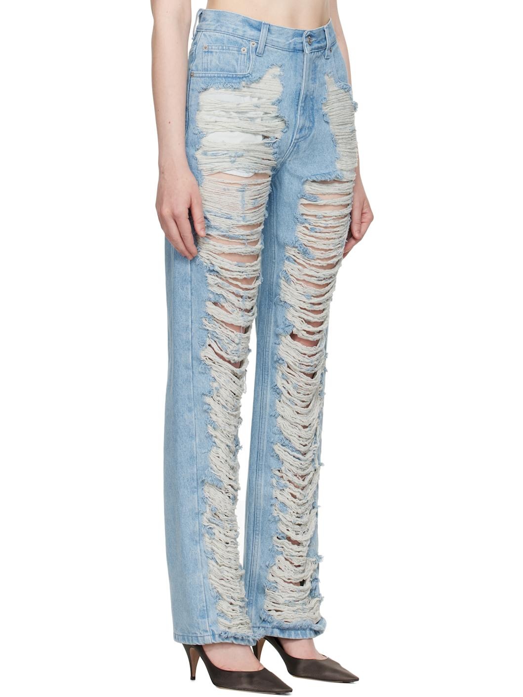 Blue Ripped Jeans - 2