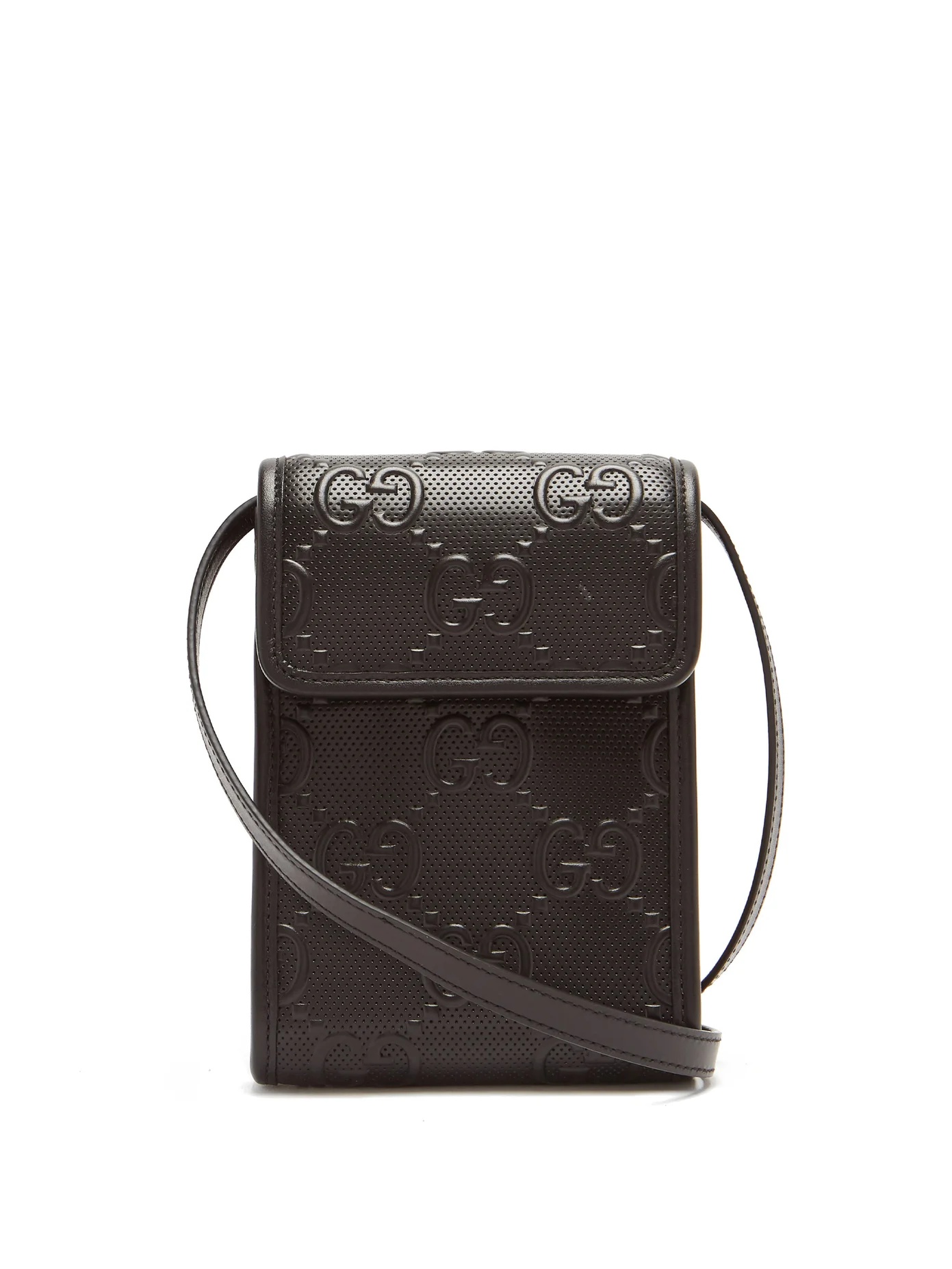 GG-logo quilted leather cross-body bag - 1