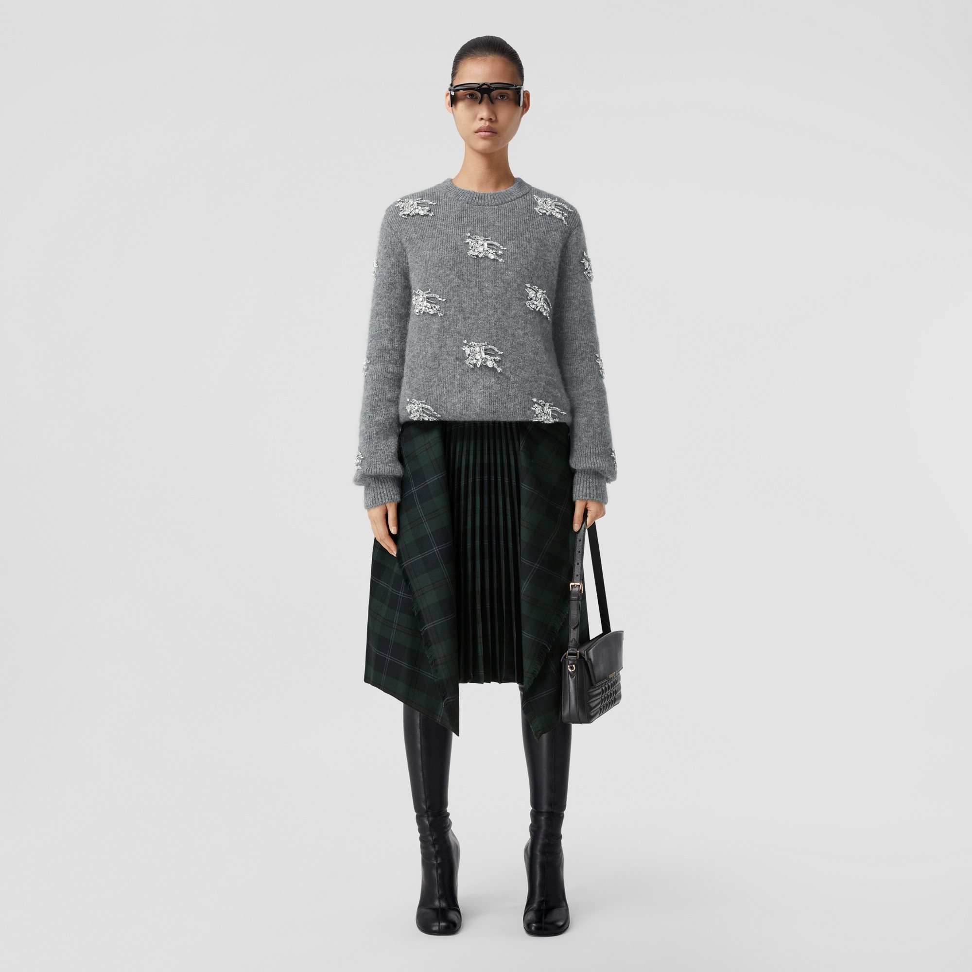 Crystal EKD Wool Mohair Blend Sweater - 5